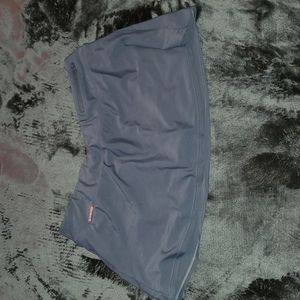 Spandex, swim skirt.